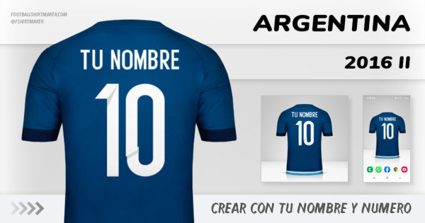 camiseta Argentina 2016 II