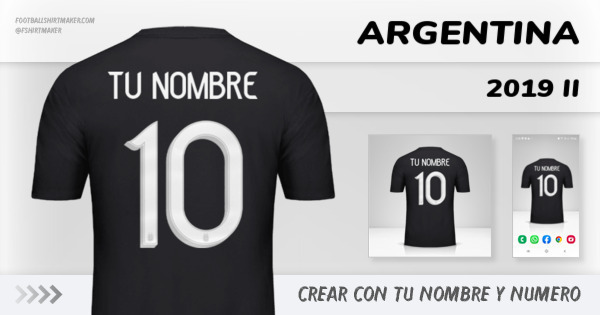 crear Argentina camiseta 2019 II con tu nombre y numero tipografia letras numeros font ttf nameset avatar wallpaper personalizada