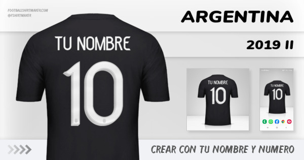 crear Argentina jersey 2019 II con tu nombre y numero tipografia letras numeros font ttf nameset avatar wallpaper personalizado