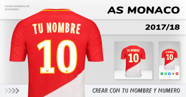 Crear camiseta Monaco con tu Nombre y Número