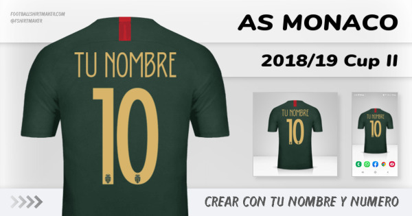 crear As Monaco jersey 2018/19 Cup II con tu nombre y numero tipografia letras numeros font ttf nameset avatar wallpaper personalizado