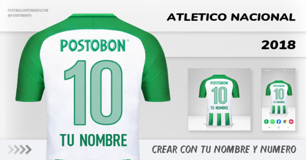 crear Atletico Nacional jersey 2018 con tu nombre y numero tipografia letras numeros font ttf nameset avatar wallpaper personalizado