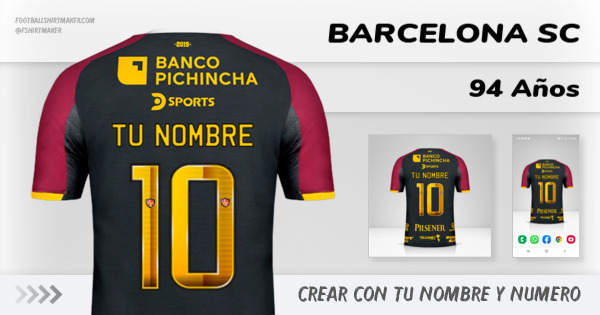 camiseta Barcelona SC 94 Años
