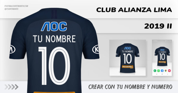 camiseta Club Alianza Lima 2019 II