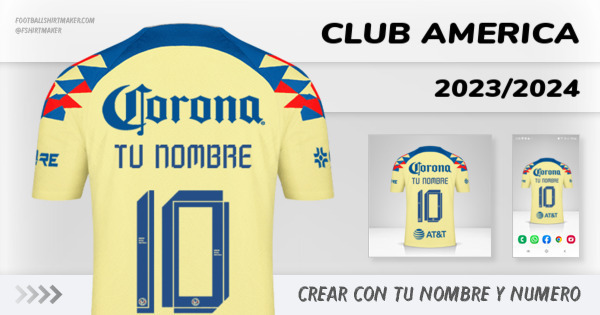 Crear playera del america con nombre y outlet número