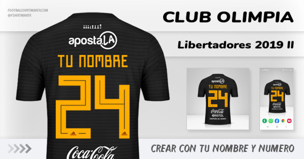 camiseta Club Olimpia Libertadores 2019 II