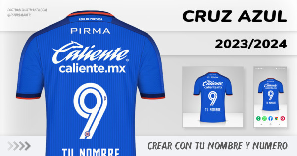 camiseta Cruz Azul 2023/2024