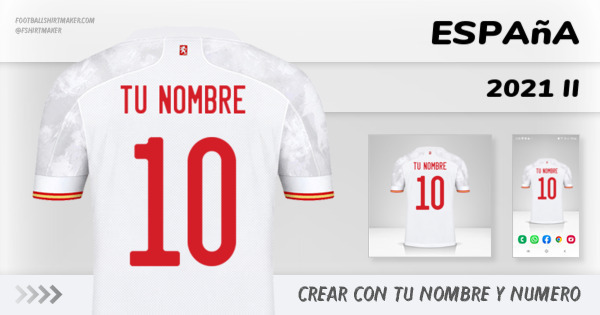 crear España jersey 2021 II con tu nombre y numero tipografia letras numeros font ttf nameset avatar wallpaper personalizado