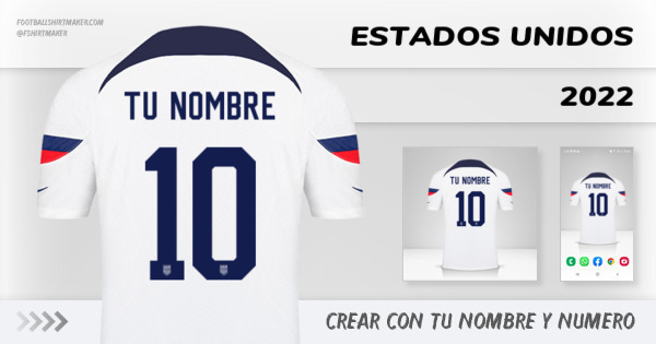 crear Estados Unidos jersey 2022 con tu nombre y numero tipografia letras numeros font ttf nameset avatar wallpaper personalizado