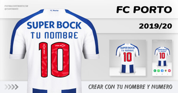 crear FC Porto jersey 2019/20 con tu nombre y numero tipografia letras numeros font ttf nameset avatar wallpaper personalizado