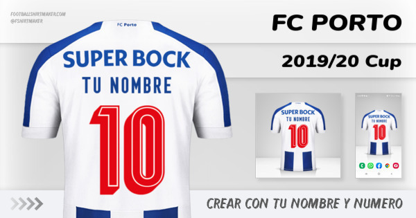 crear FC Porto jersey 2019/20 Cup con tu nombre y numero tipografia letras numeros font ttf nameset avatar wallpaper personalizado