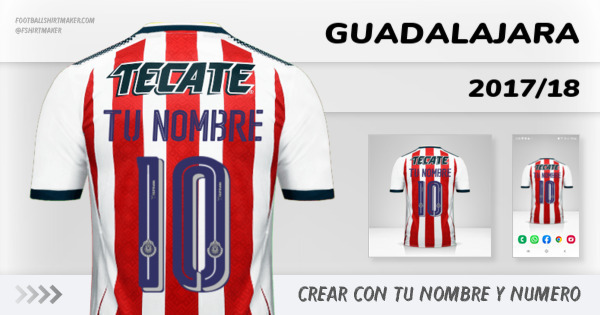 camiseta Guadalajara 2017/18