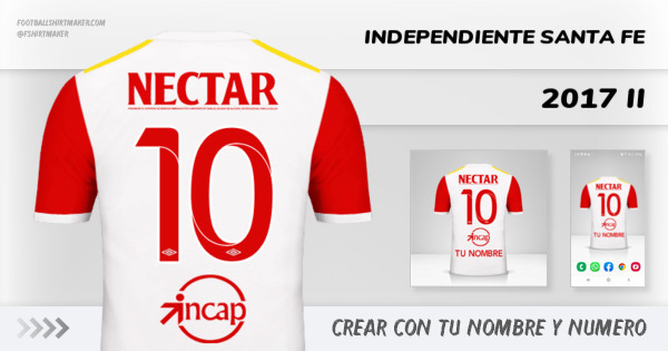 camiseta Independiente Santa Fe 2017 II