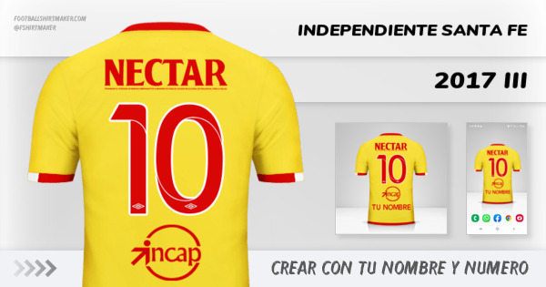 camiseta Independiente Santa Fe 2017 III