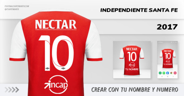 camiseta Independiente Santa Fe 2017