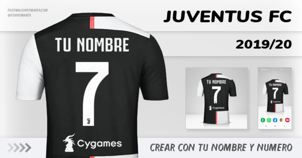 Chaleco almuerzo cero Crear camiseta Juventus FC 2019/20 con tu Nombre y Número