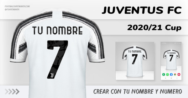 crear Juventus FC jersey 2020/21 Cup con tu nombre y numero tipografia letras numeros font ttf nameset avatar wallpaper personalizado