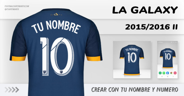crear LA Galaxy camiseta 2015/2016 II con tu nombre y numero tipografia letras numeros font ttf nameset avatar wallpaper personalizada