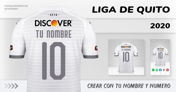 crear Liga de Quito camiseta 2020 con tu nombre y numero tipografia letras numeros font ttf nameset avatar wallpaper personalizada