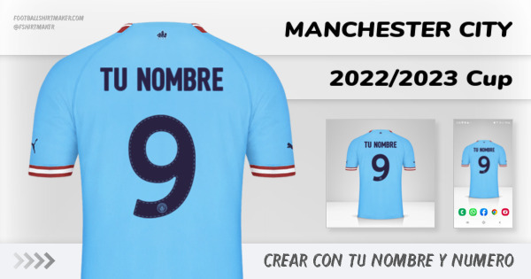 camiseta Manchester City 2022/2023 Cup