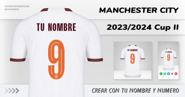 Camiseta Manchester City 2023/2024 Cup II