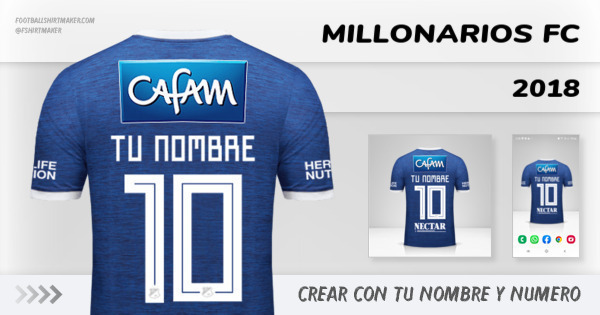 camiseta Millonarios FC 2018