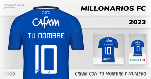 camiseta Millonarios FC 2023