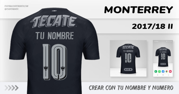 camiseta Monterrey 2017/18 II
