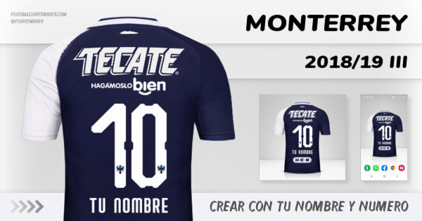 camiseta Monterrey 2018/19 III