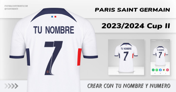jersey Paris Saint Germain 2023/2024 Cup II