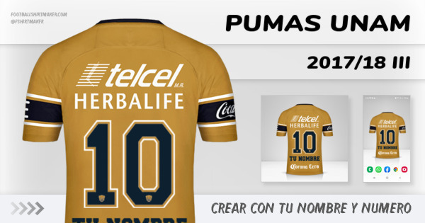 camiseta Pumas UNAM 2017/18 III