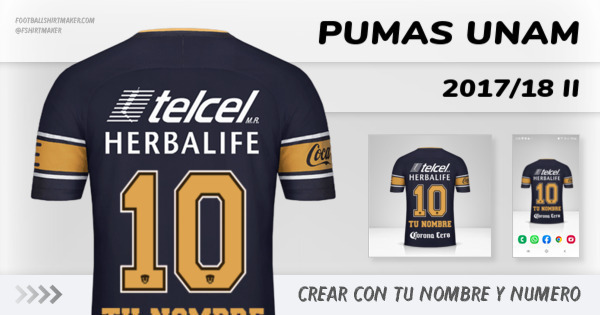 jersey Pumas UNAM 2017/18 II