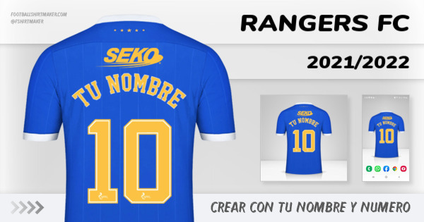 camiseta Rangers FC 2021/2022