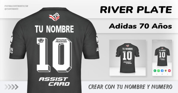camiseta River Plate Adidas 70 Años