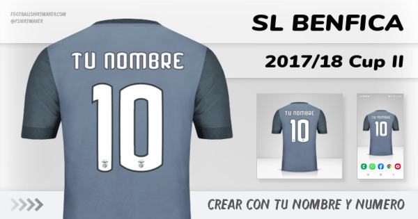 camiseta SL Benfica 2017/18 Cup II