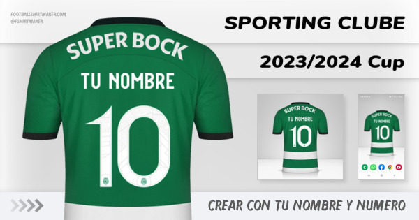 camiseta Sporting Clube 2023/2024 Cup