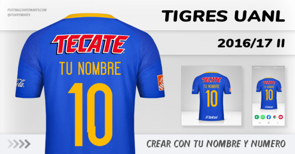 camiseta Tigres UANL 2016/17 II