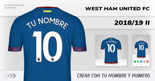camiseta West Ham United FC 2018/19 II