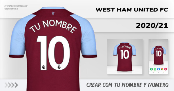 camiseta West Ham United FC 2020/21