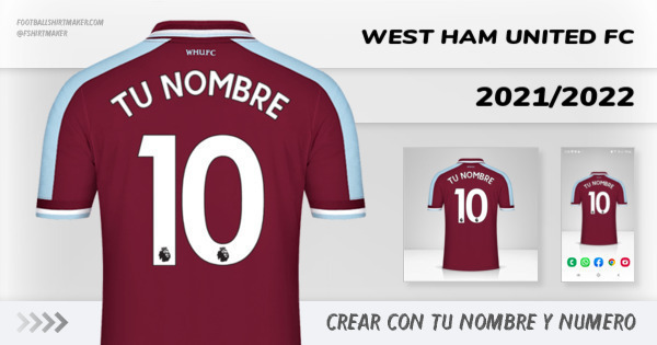 camiseta West Ham United FC 2021/2022