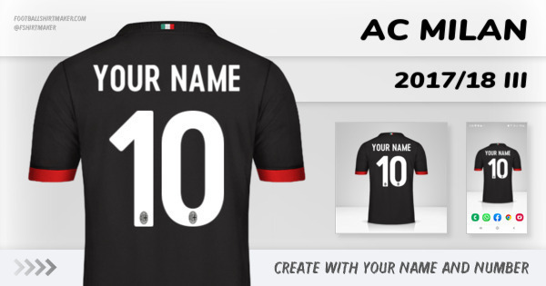 Ac milan shirt store numbers