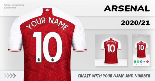 fængelsflugt formel Sige Create custom Arsenal jersey 2020/21 with your name