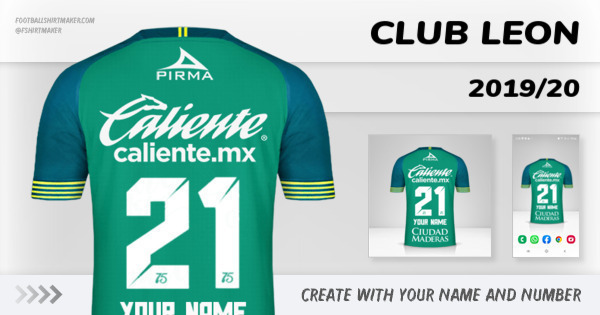 Create custom Club Leon jersey 2019/20 with your name