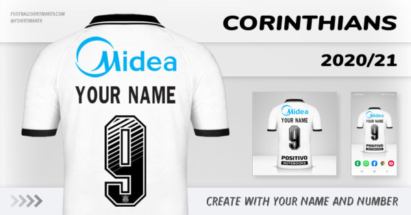 create Corinthians shirt 2020/21 with your name and number letters numbers font ttf nameset avatar wallpaper custom personalized