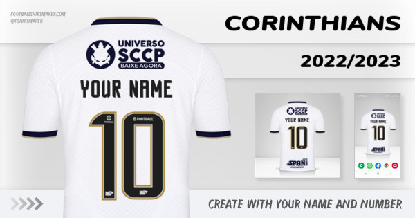 create Corinthians shirt 2022/2023 with your name and number letters numbers font ttf nameset avatar wallpaper custom personalized