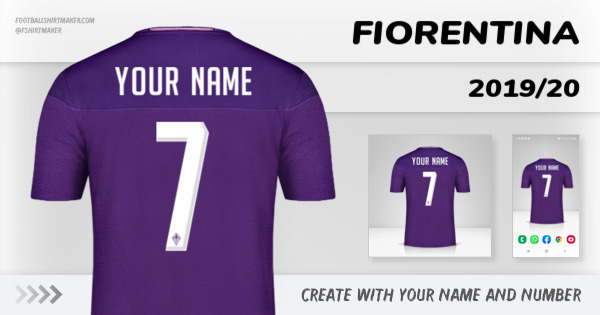 Sociale wetenschappen hoek eiland Create custom Fiorentina jersey 2019/20 with your name