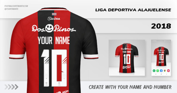 Create custom Deportiva Alajuelense shirt 2018 with your