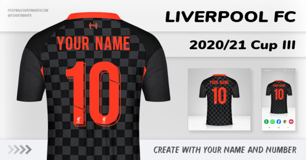 Create custom Liverpool FC jersey 2020/21 Cup II with your name