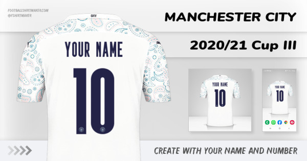 Manchester City 2021/22 Home Ferran #21 Jersey Name Set White