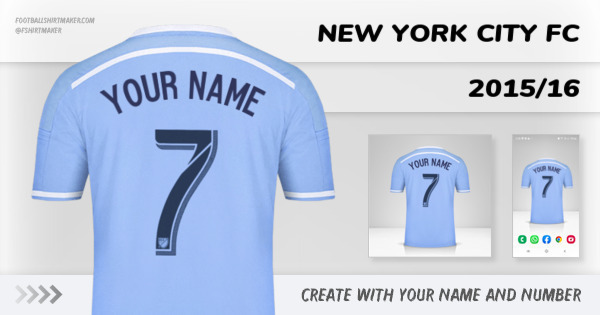 create New York City FC jersey 2015/16 with your name and number letters numbers font ttf nameset avatar wallpaper custom personalized